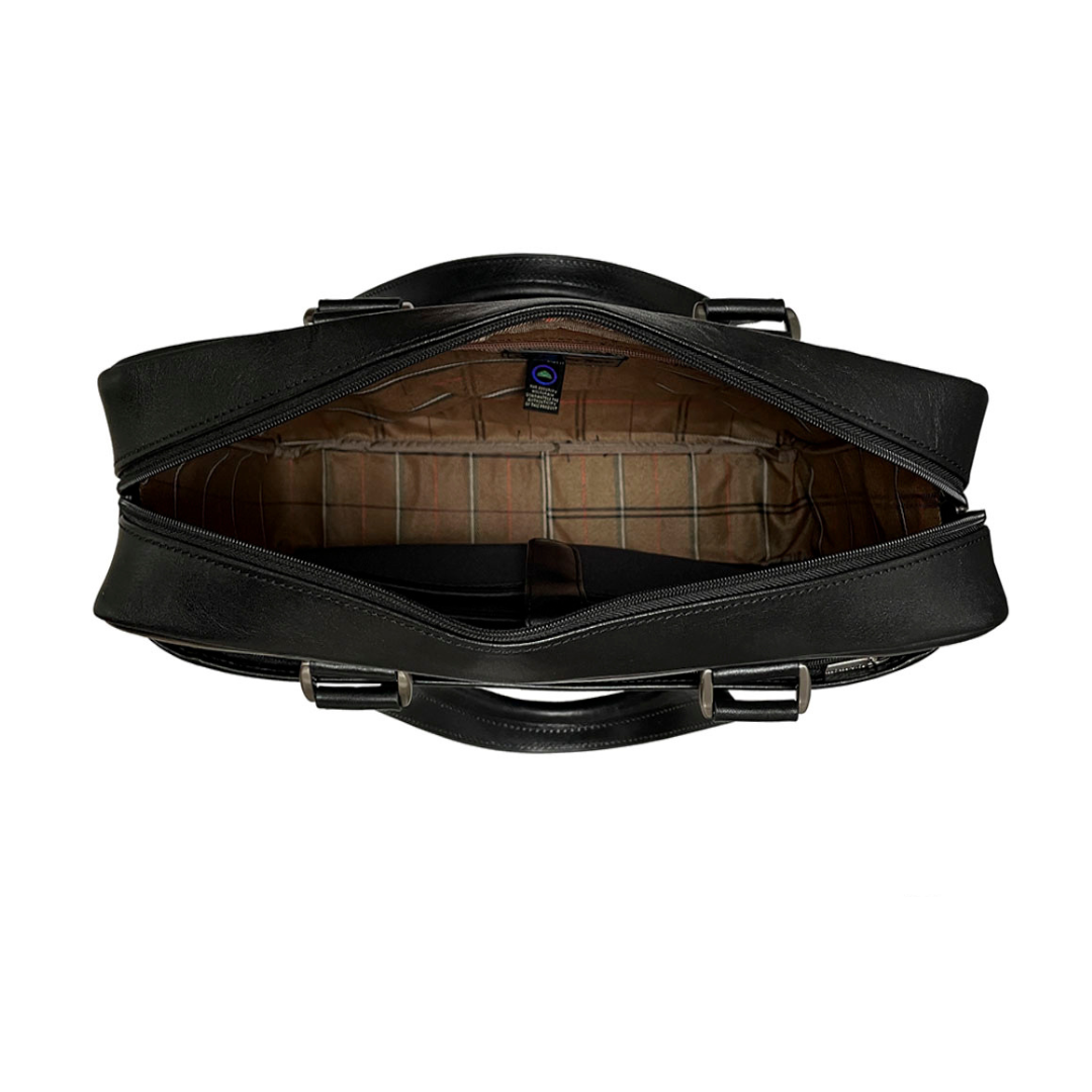 Black leather business bag Tony Perotti Italico 9637-38 nero - photo 5