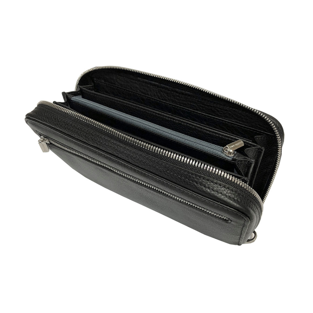 メンズ ブラック レザー クラッチ バッグ トニー ペロッティ New Contatto 9323-22 nero
