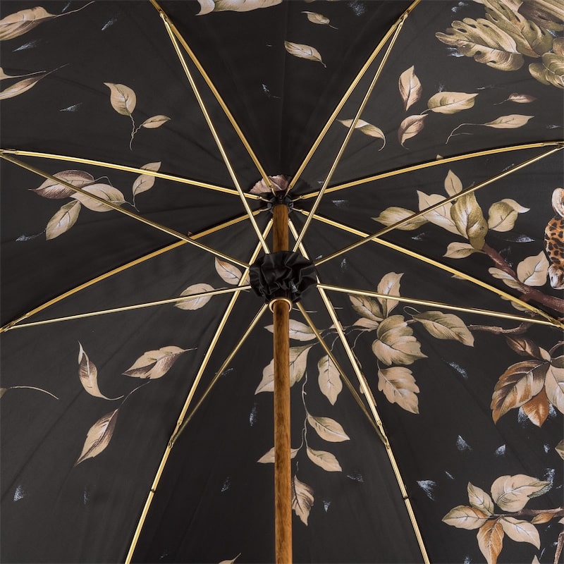 傘ステッキ レディース グリーン 竹ハンドル付き Pasotti 397 991 B