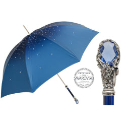 Blue Pasotti umbrella with Swarovski crystals