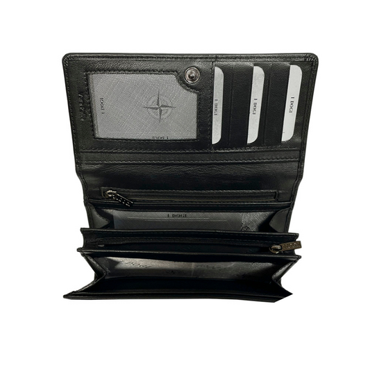 Black Cortina 5008 wallet interior detail