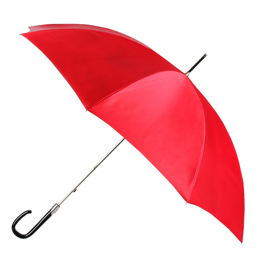 Umbrella cane women's red with floral print Pasotti 189N 56799-1 F38