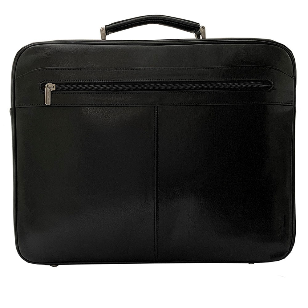 Briefcase men's leather black Tony Perotti Italico 8751 nero