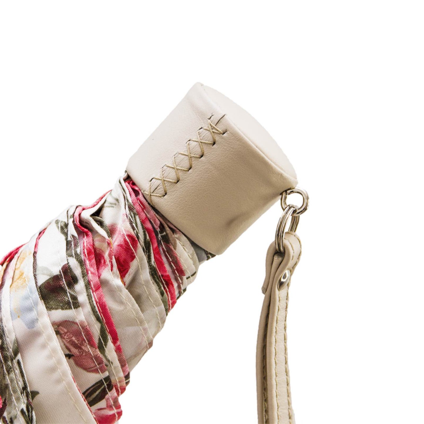 Umbrella women's white with floral print Pasotti 257 52693-69 P