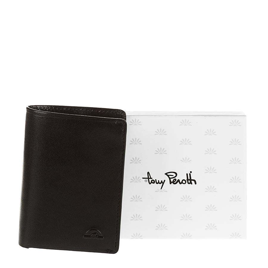 Tony Perotti Nevada 3758 nero black leather card holder with Tony Perotti gift box