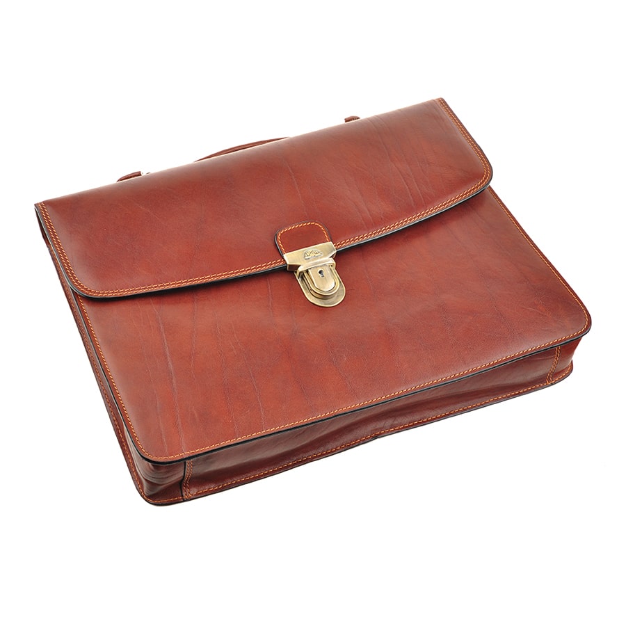 ブリーフケース メンズ レザー ブラウン トニー ペロッティ イタリコ 8091L コニャック