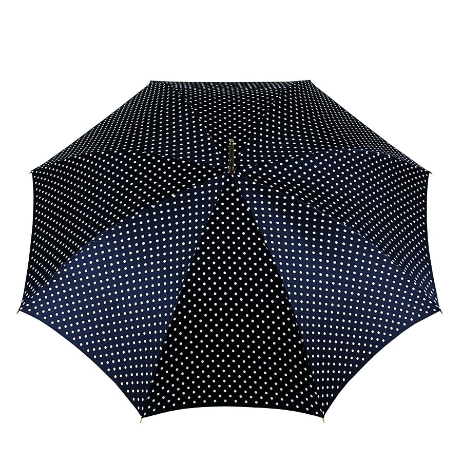 Pasotti blue polka dot umbrella canopy