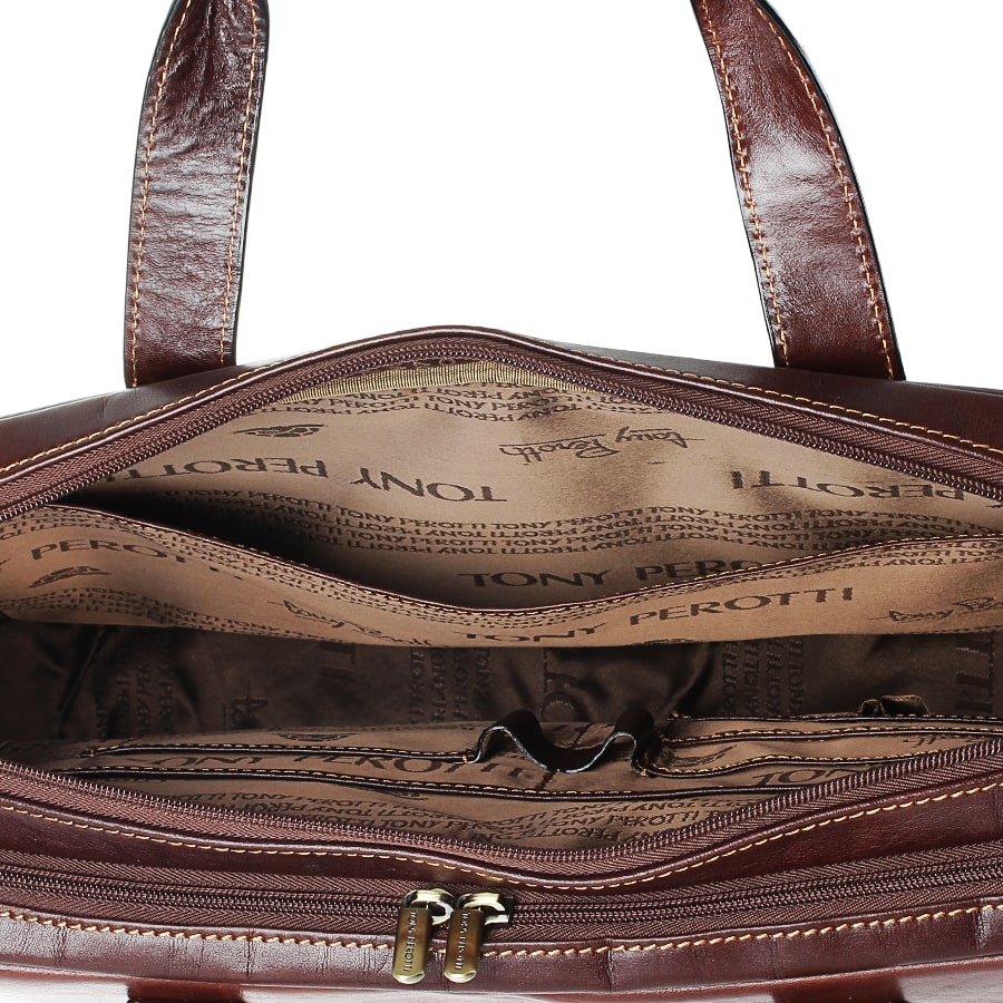 Aktetas heren leer bruin Tony Perotti Italico 9954 moro