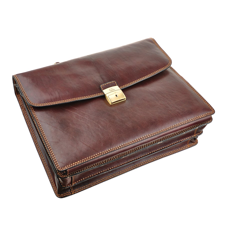 ブリーフケース メンズ レザー ブラウン トニー ペロッティ イタリコ 8087 モロ