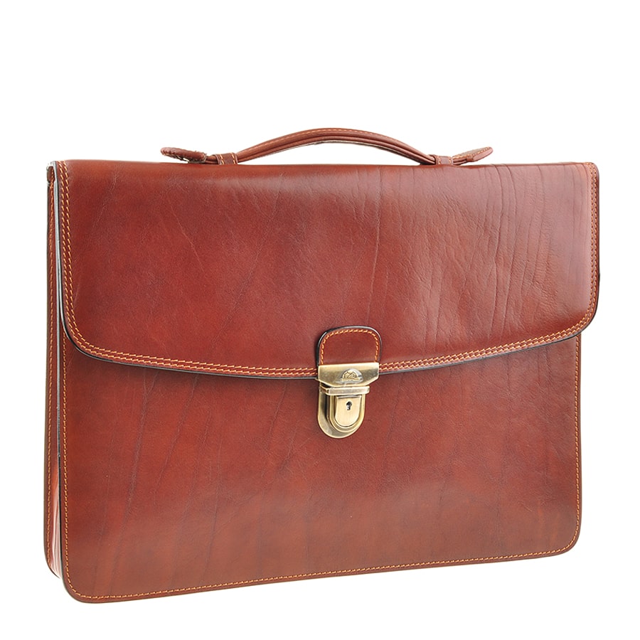 ブリーフケース メンズ レザー ブラウン トニー ペロッティ イタリコ 8091L コニャック