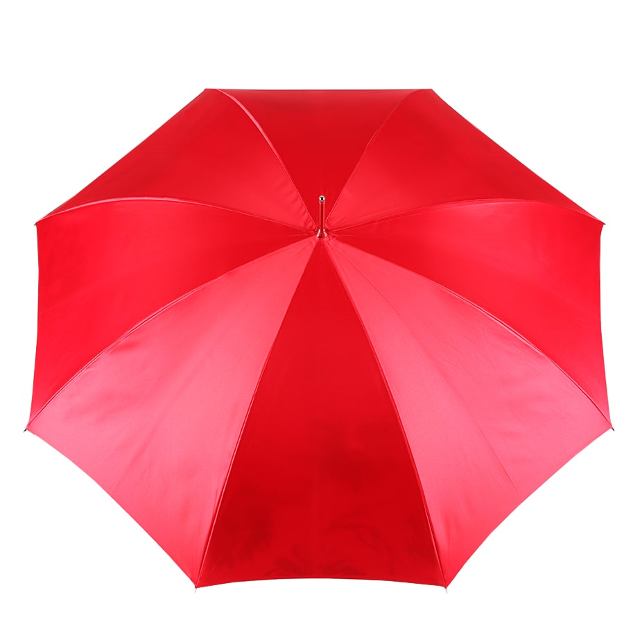 Umbrella cane women's red with floral print Pasotti 189N 56799-1 F38