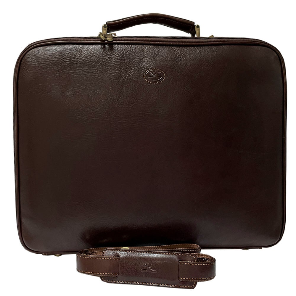 Briefcase men's leather brown Tony Perotti Italico 8751 moro