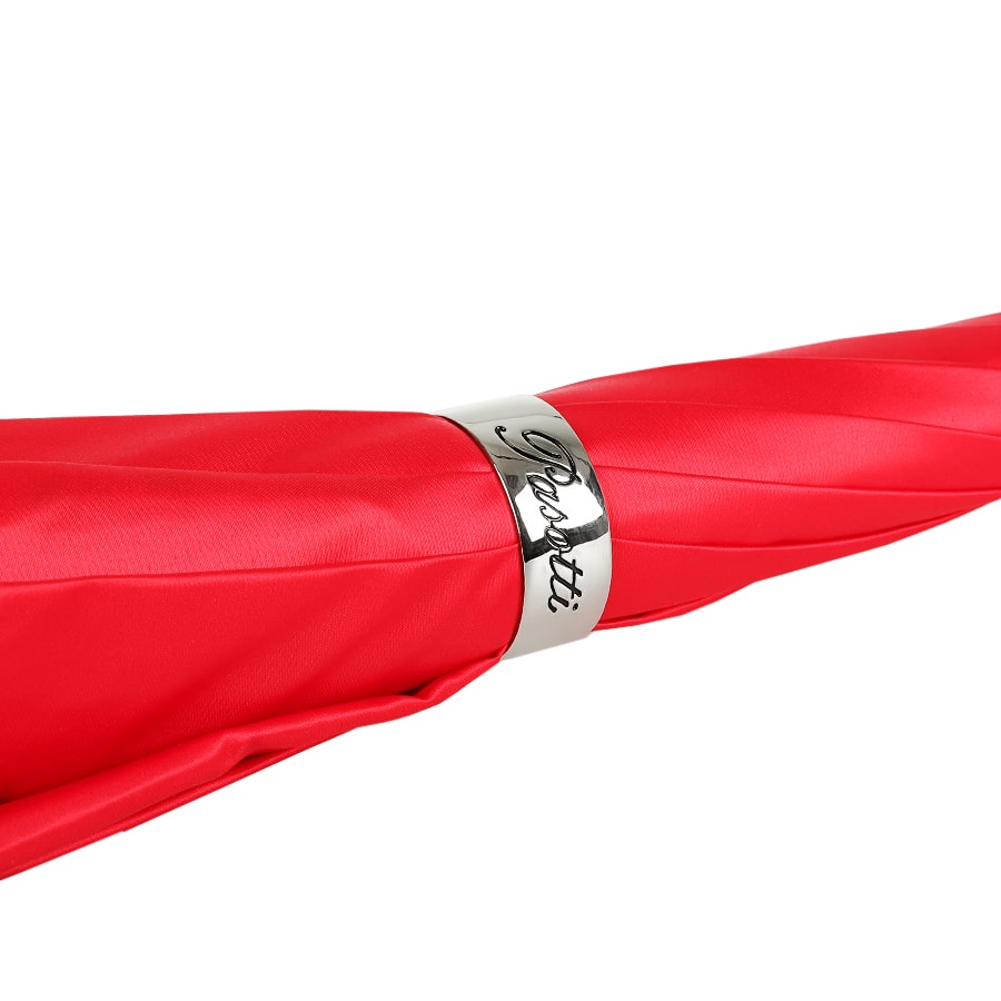Umbrella cane women's red with floral print Pasotti 189N 56799-1 F38