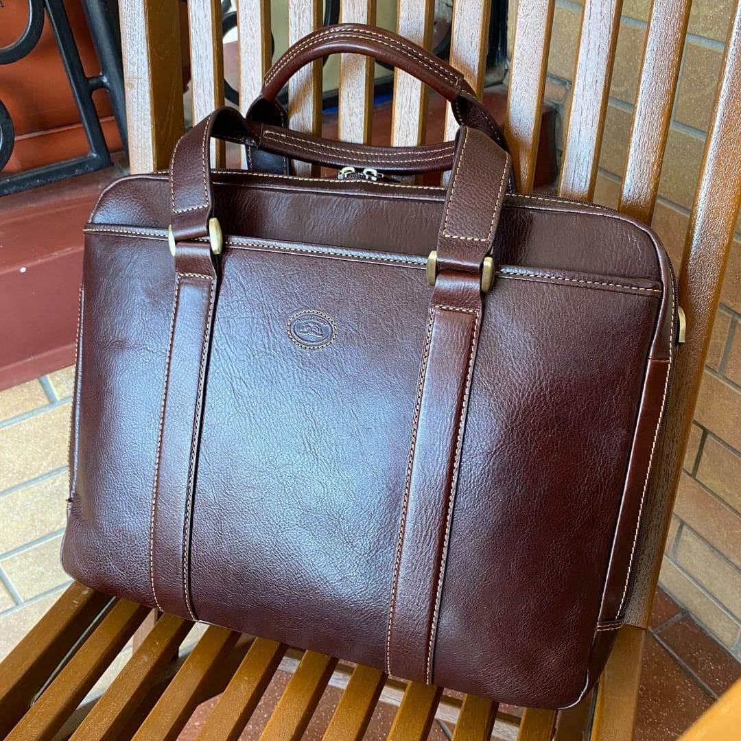 ブリーフケース レザー ブラウン Tony Perotti Tuscania 6035 moro