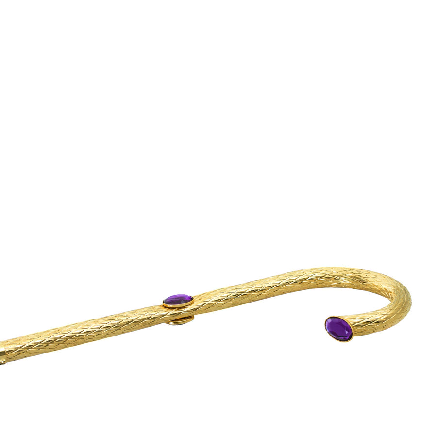 Дизайнерська парасоля-тростина фіолетова з квітами Pasotti 189-56896/1