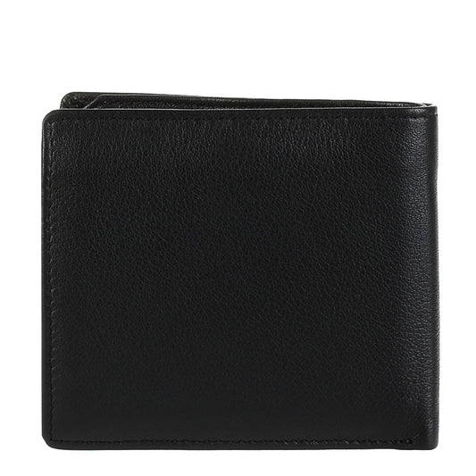 Back of the black Cortina 5047 bifold wallet