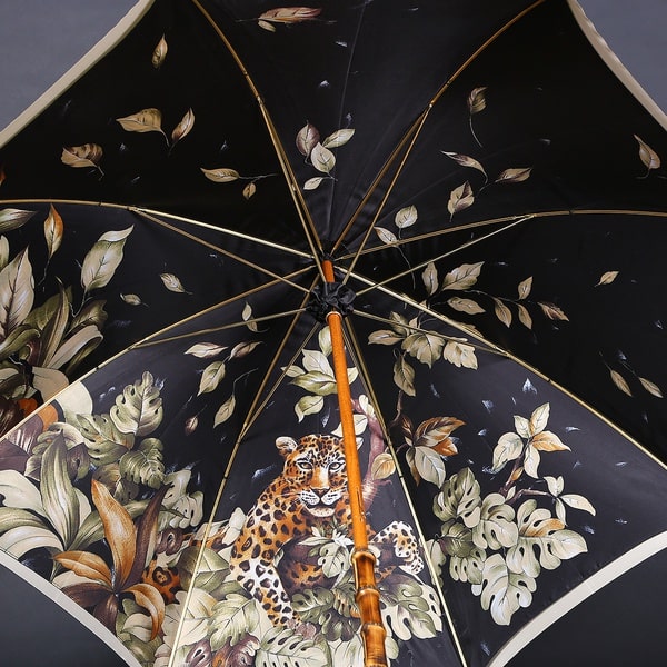 傘ステッキ レディース グリーン 竹ハンドル付き Pasotti 397 991 B