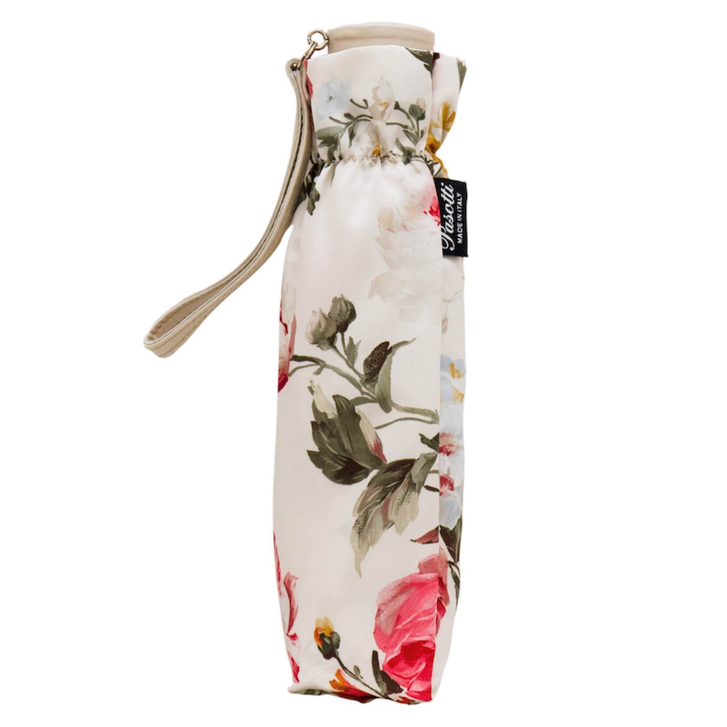 Umbrella women's white with floral print Pasotti 257 52693-69 P