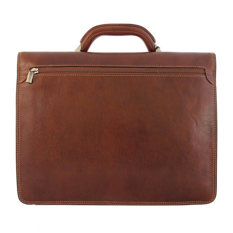 Aktetas heren leer bruin Tony Perotti Italico 8013 cognac