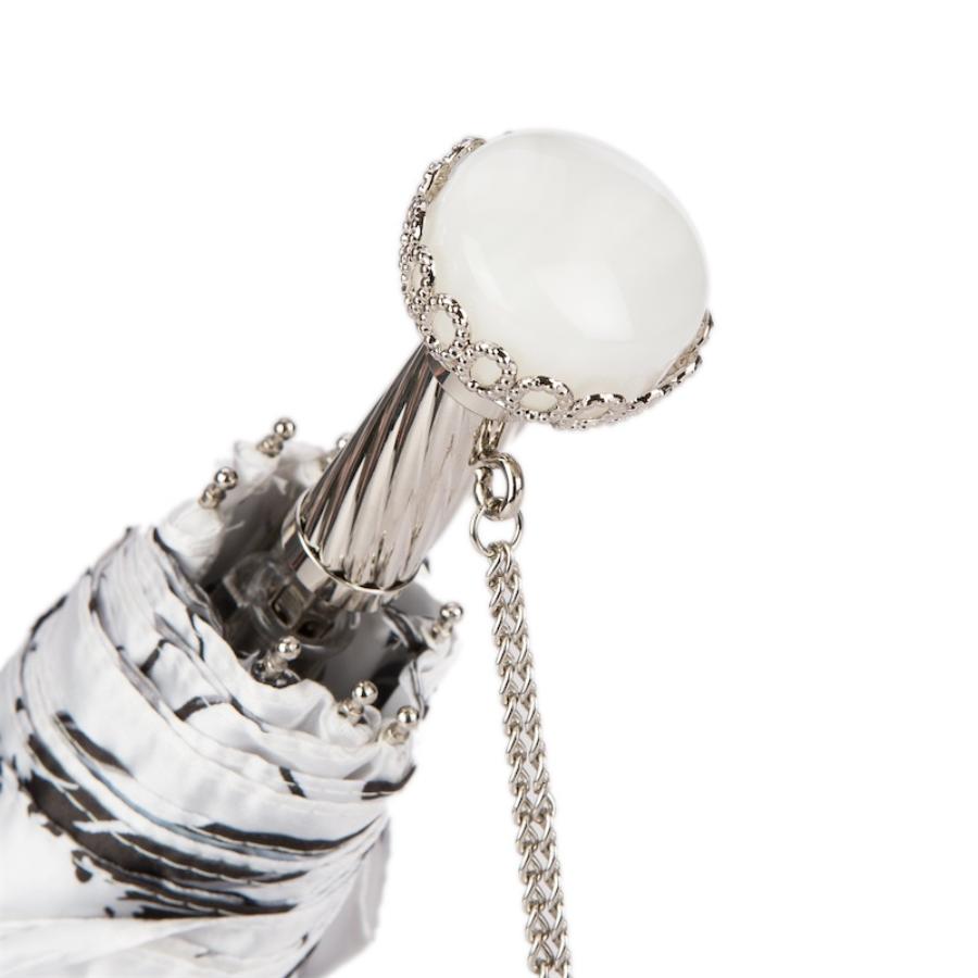 Umbrella women's white with floral print Pasotti 257 56799-1 A29