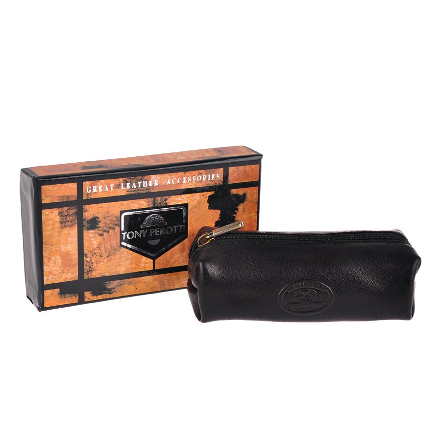 Black leather key case, handcrafted in Italy — Tony Perotti Italico 109