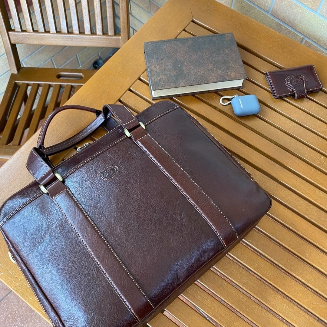 ブリーフケース レザー ブラウン Tony Perotti Tuscania 6035 moro
