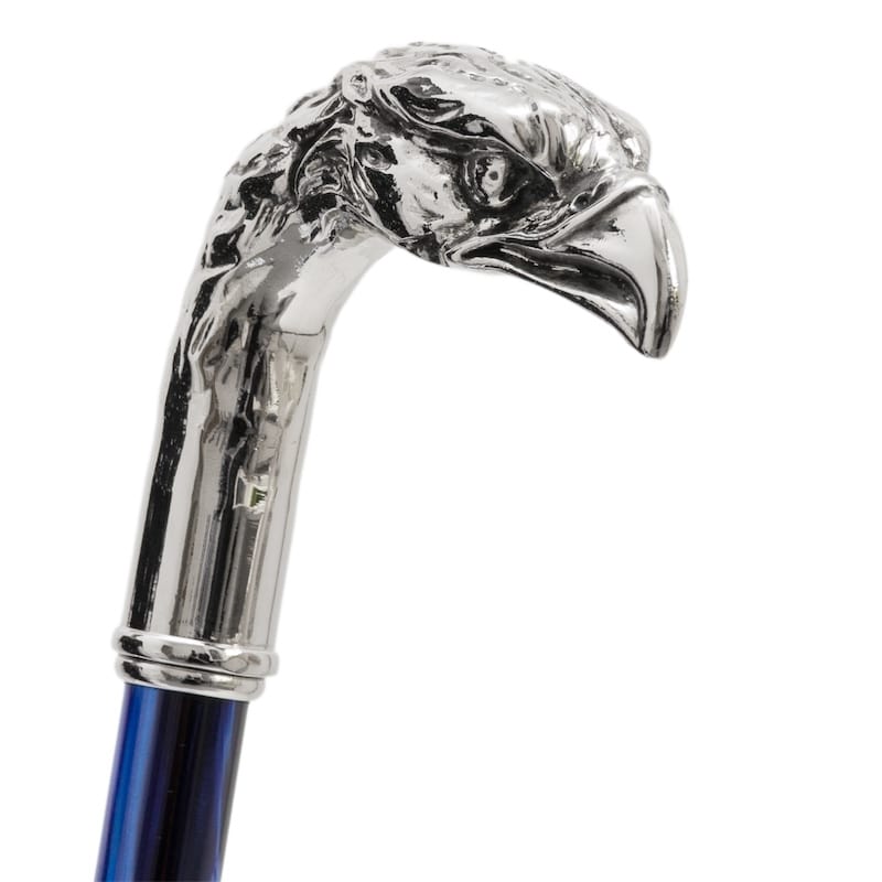Schoenlepel met blauwe handgreep Silver Eagle Pasotti CS W18PB