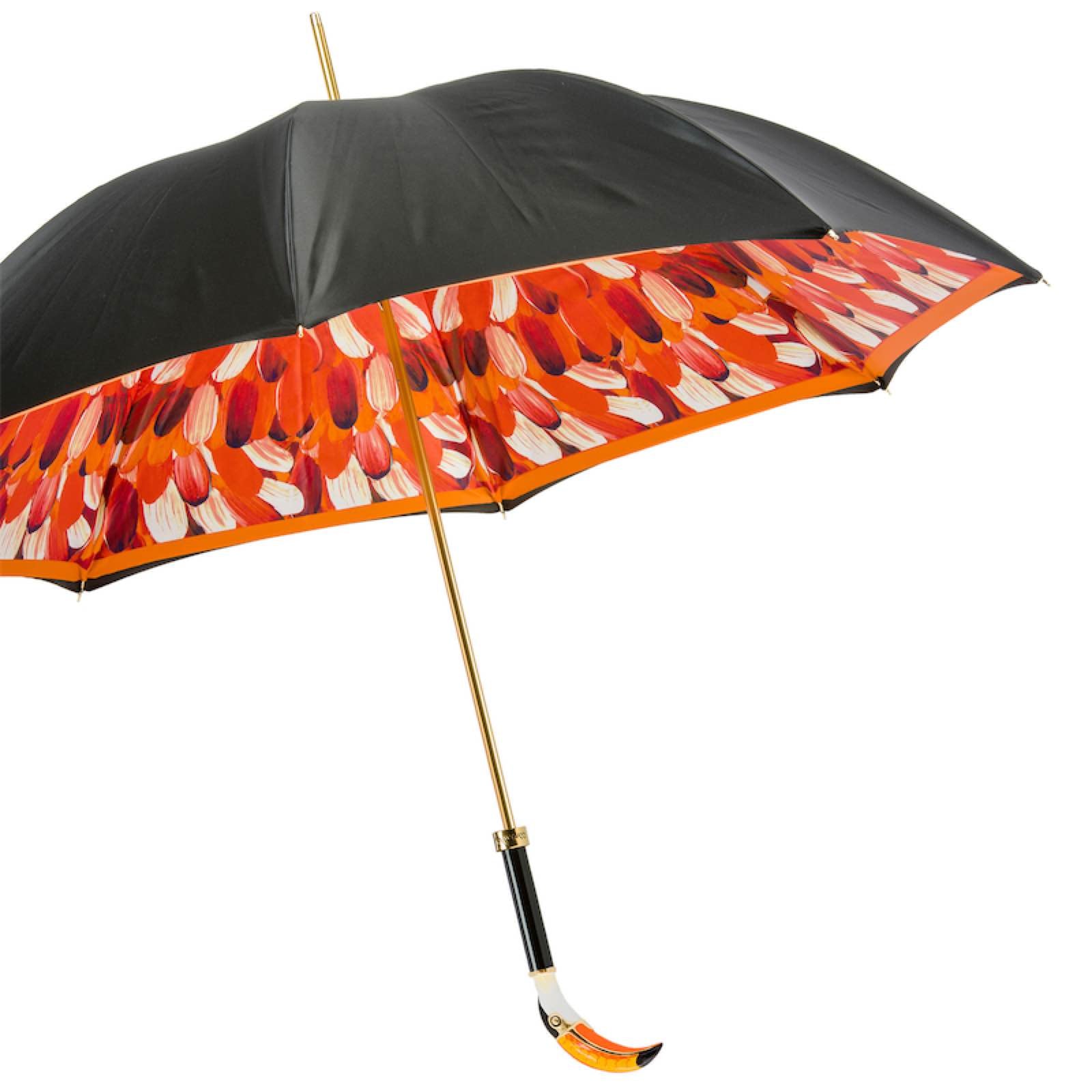Exotic and colourful cane umbrella with Toucan handle by Pasotti 3