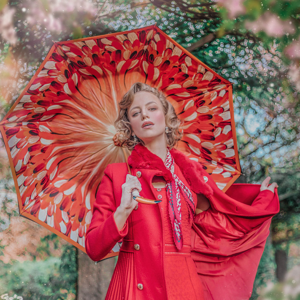 Girl with cane umbrella Pasotti Toucan