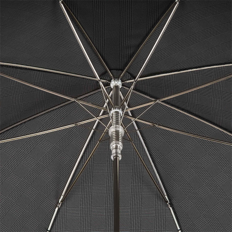 Luxury men's gray Pasotti umbrella with braided leather handle - img 3