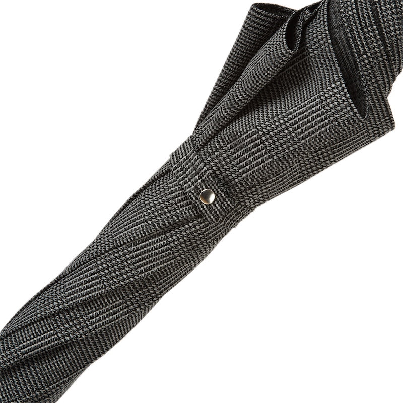Luxury men's gray Pasotti umbrella with braided leather handle - img 4