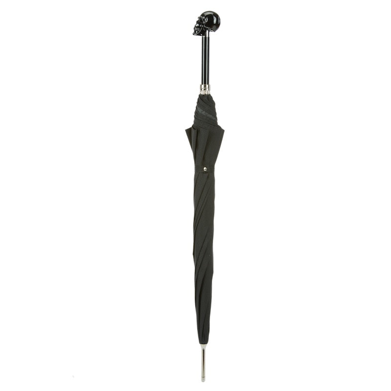 Men's black Pasotti umbrella with black skull 478 7079-8 W33ne -img 3