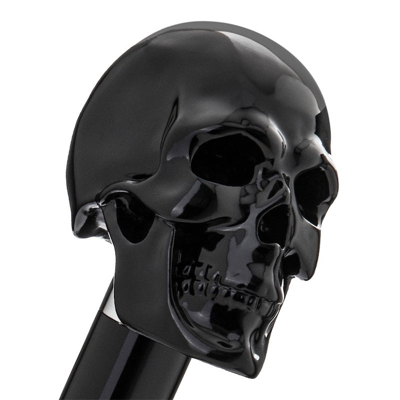 Black Pasotti umbrella handle in the shape of a skull - img 1