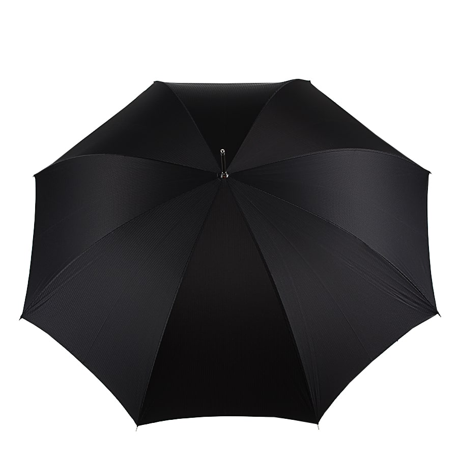 Umbrella cane men's black with handle Silver Eagle Pasotti