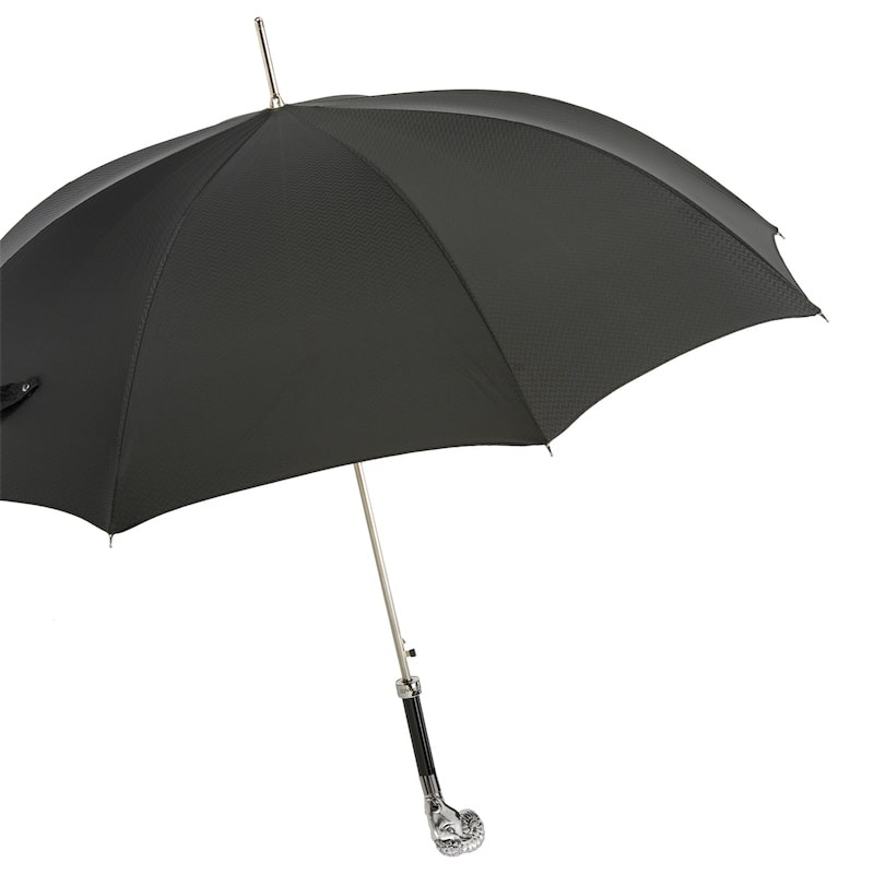 Pasotti umbrella with silver ram handle - img 2
