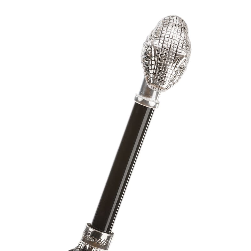 Umbrella cane men's gray with Snake handle Pasotti 478 6768-7 W31