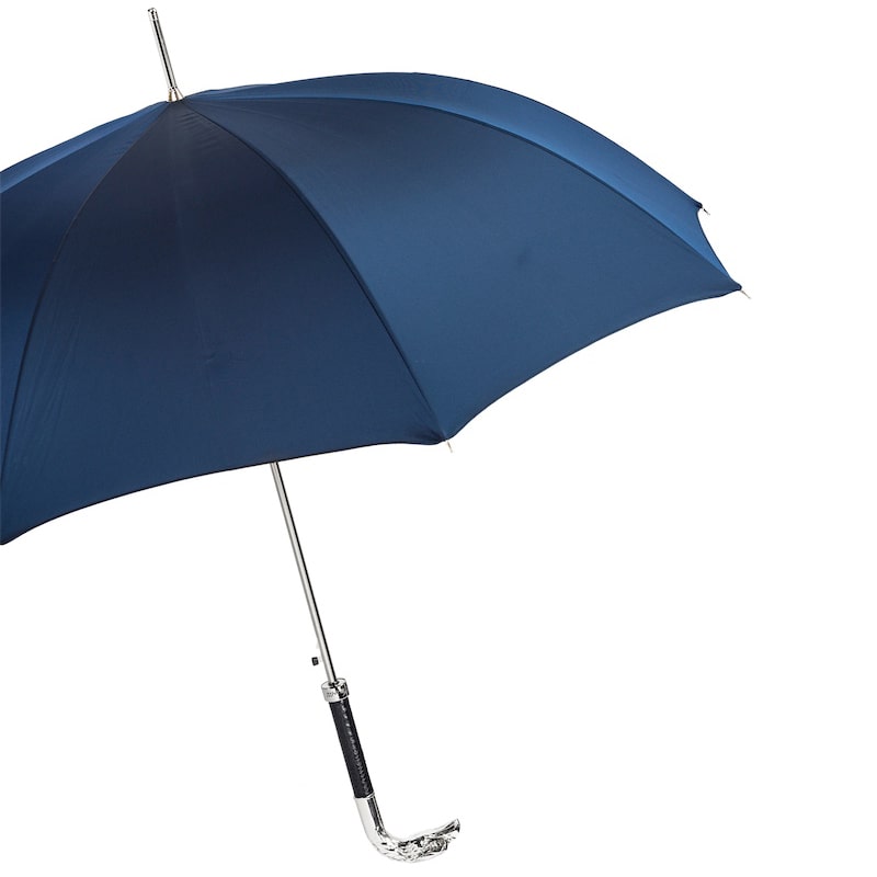 Парасоля-тростина чоловіча синя з ручкою Орел Pasotti 478 OXF-14 W18C