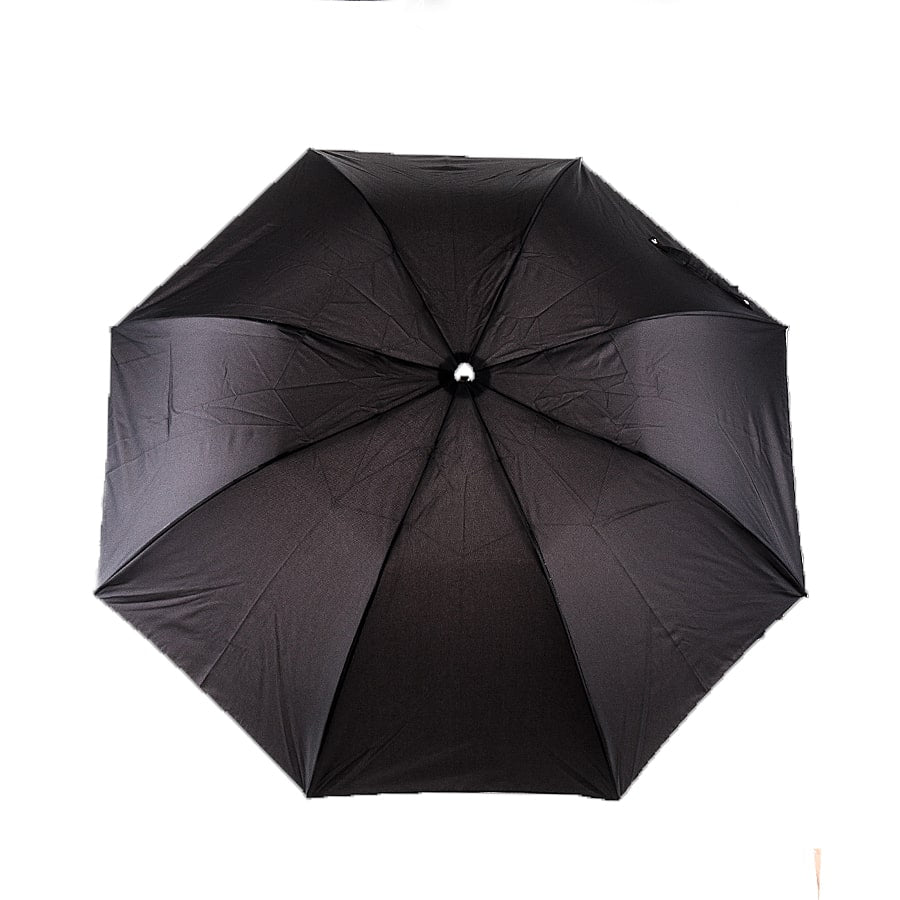 傘 メンズ ブラック 折りたたみハンドル付き ライオン パソッティ 64 6768-1 W37