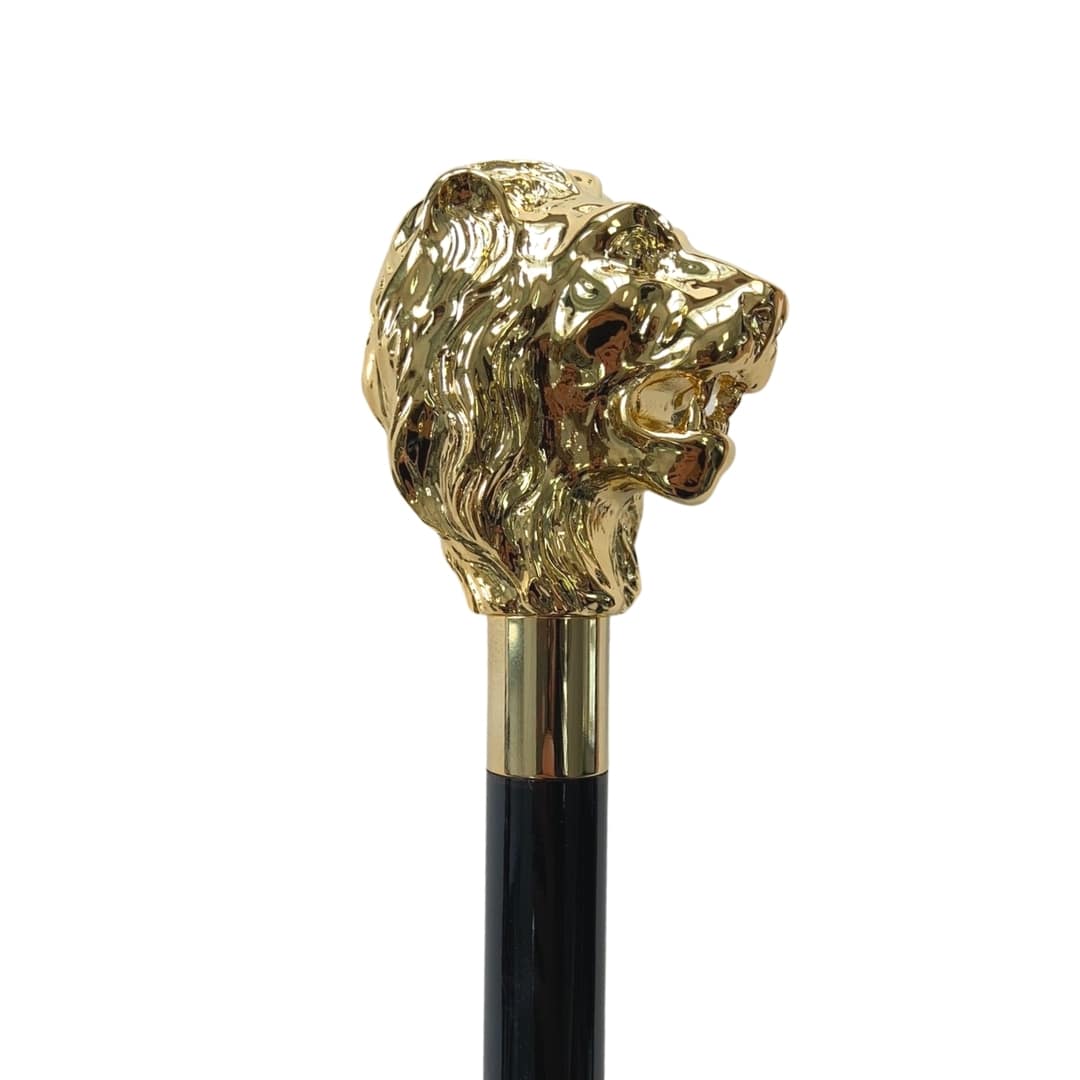 Ложка для взуття Золотий лев з чорним стрижнем Pasotti CS W37bl