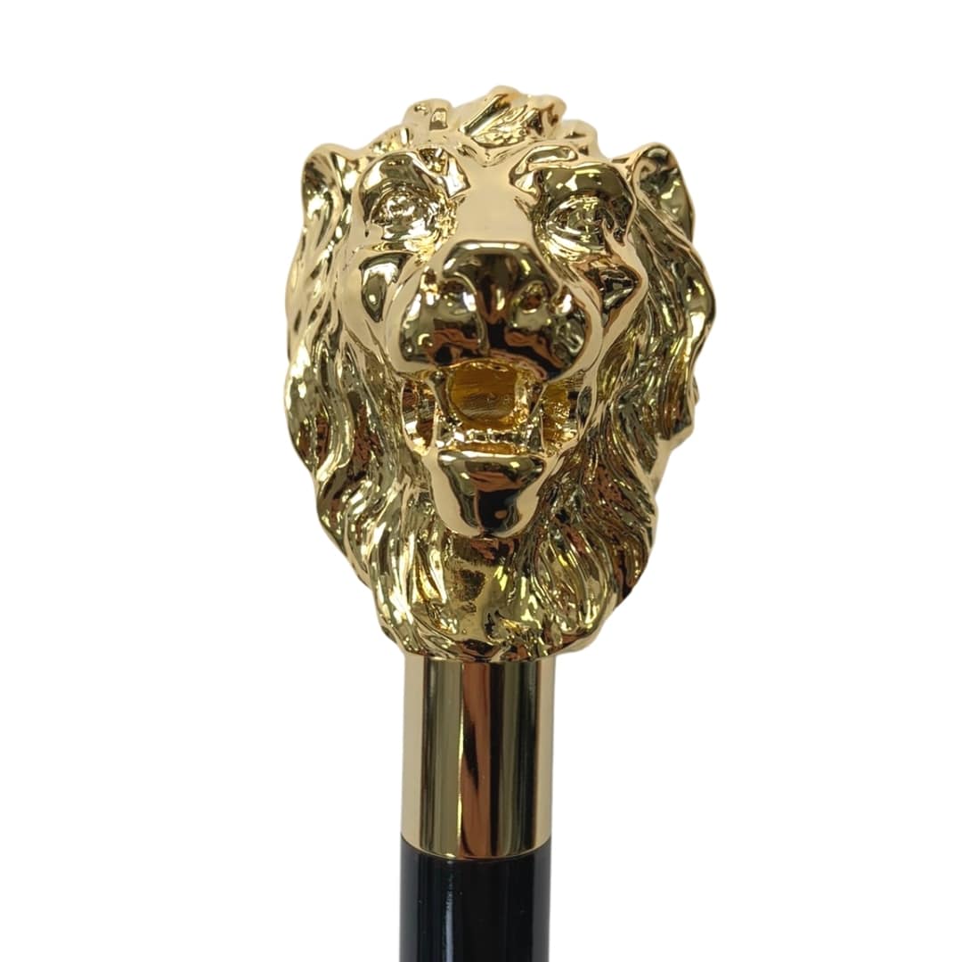 Ложка для взуття Золотий лев з чорним стрижнем Pasotti CS W37bl