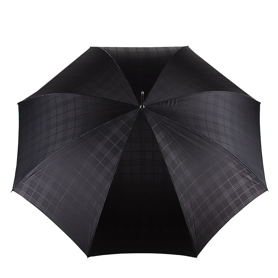 Umbrella cane men's black with handle Silver Dog Pasotti 478-6434/19-1