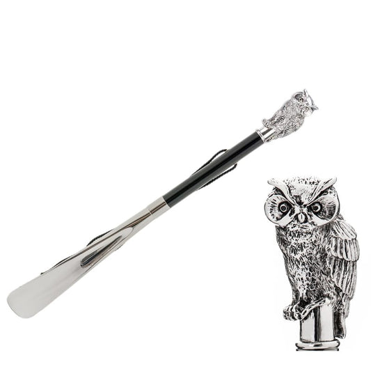 Luxury shoe horn with Silver Owl Pasotti CS W44