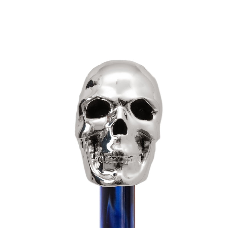 Blue umbrella handle with skull - 2