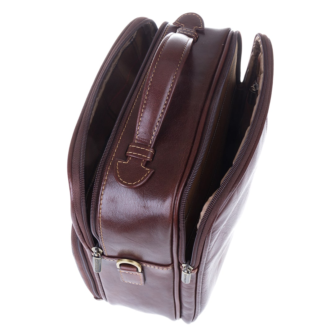 Bag men's leather brown Tony Perotti Italico 7058 moro