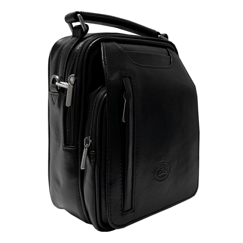 Bag men's leather black Tony Perotti Italico 8381-25 nero