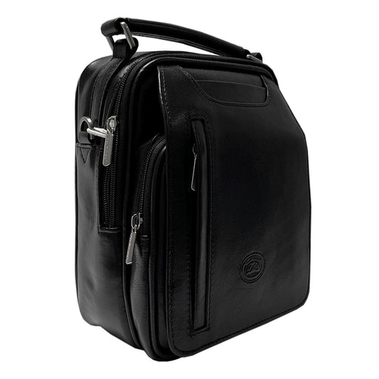 Сумка чоловіча шкіряна чорна Tony Perotti Italico 8381-25 nero