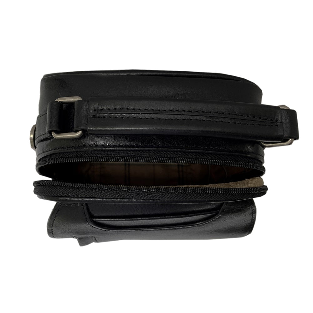 Bag men's leather black Tony Perotti Italico 8381-25 nero