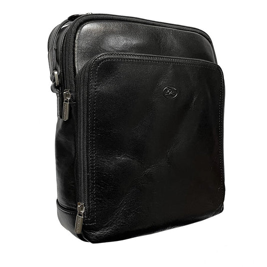 Сумка чоловіча шкіряна чорна Tony Perotti Vernazza 9188 nero