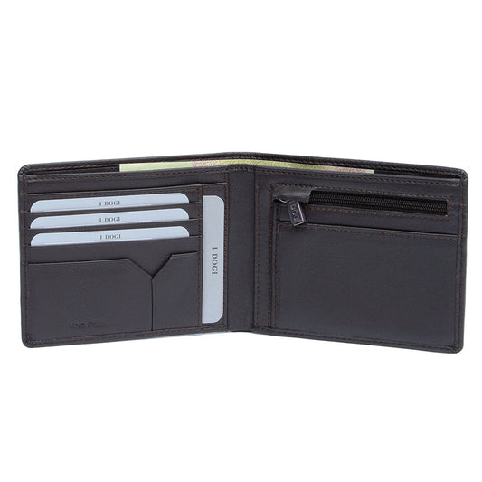Tony Perotti Men’s Brown Leather Bifold Wallet — Cortina 5035 Moro