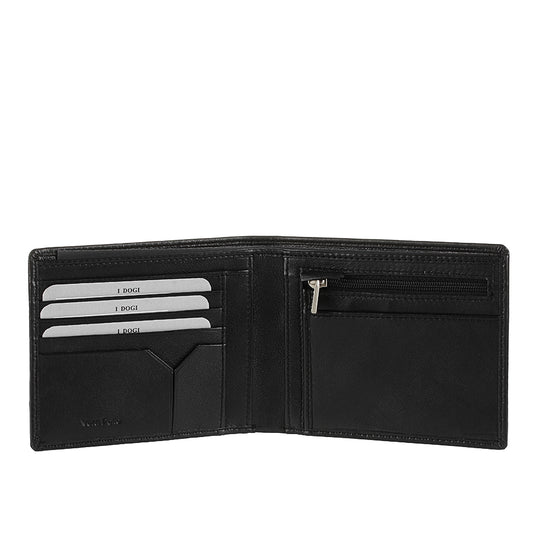 Tony Perotti Men’s Black Leather Bifold Wallet — Cortina 5035 Nero